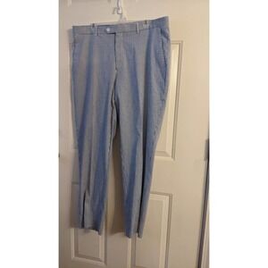Alan Flusser Blue Stripes Corded Pants 38x30